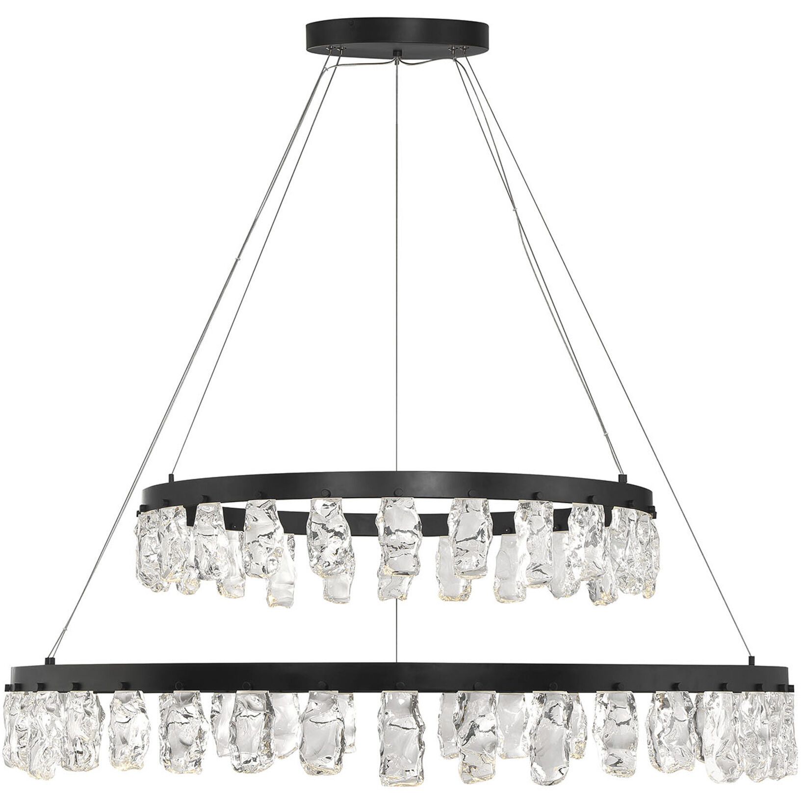Artic Glacier LED 49.25 inch Coal Chandelier Ceiling Light
